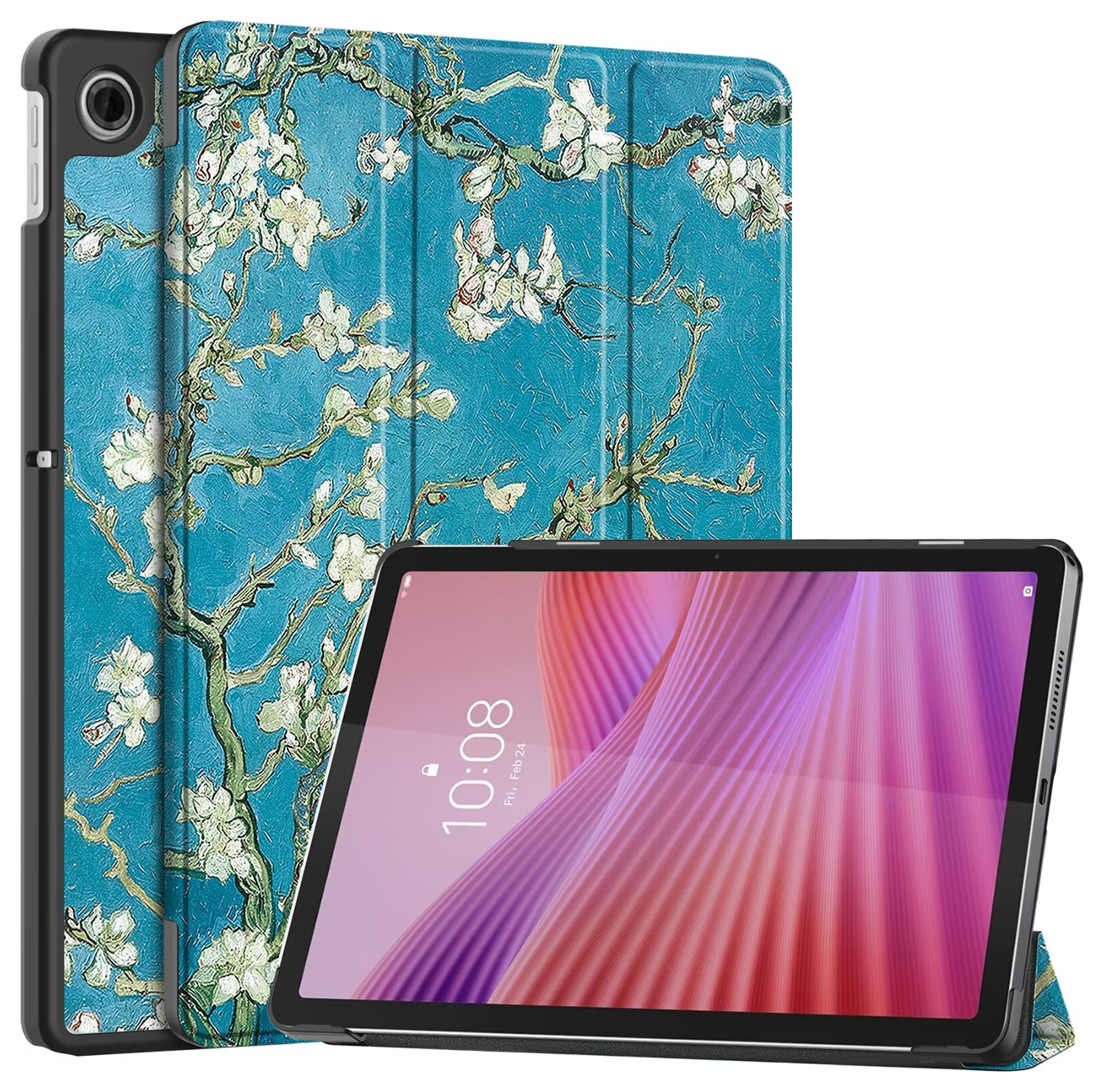 Lenovo Tab M10 Gen 4 (2025) Hoes Tri-Fold Book Case met Standaard Blossom afbeelding 1