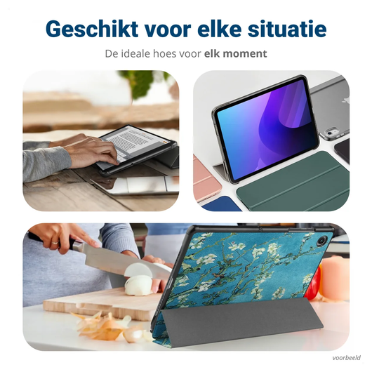 Lenovo Tab M10 Gen 4 (2025) Hoes Tri-Fold Book Case met Standaard Blossom afbeelding 6