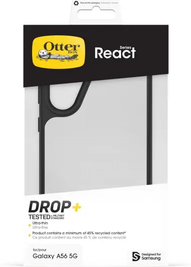 OtterBox React Samsung Galaxy A56 Hoesje Back Cover Transparant Zwart afbeelding 4