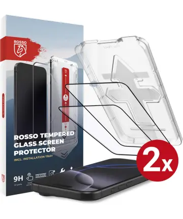 Rosso Apple iPhone 16 Pro Tempered Glass met Installatietray (2-Pack) Screen Protectors