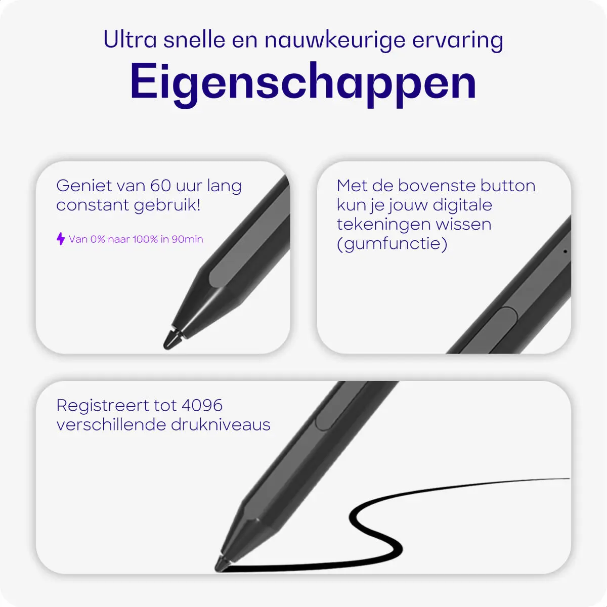 Buddi Aide MPP Stylus Pen voor Microsoft /HP/Asus/Acer/Dell Zwart afbeelding 3