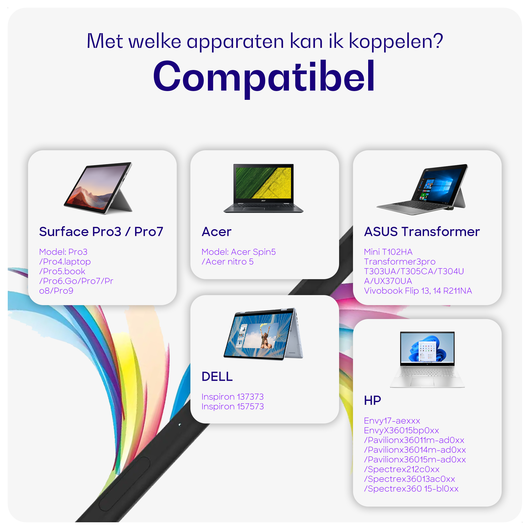 Buddi Aide MPP Stylus Pen voor Microsoft /HP/Asus/Acer/Dell Zwart afbeelding 5