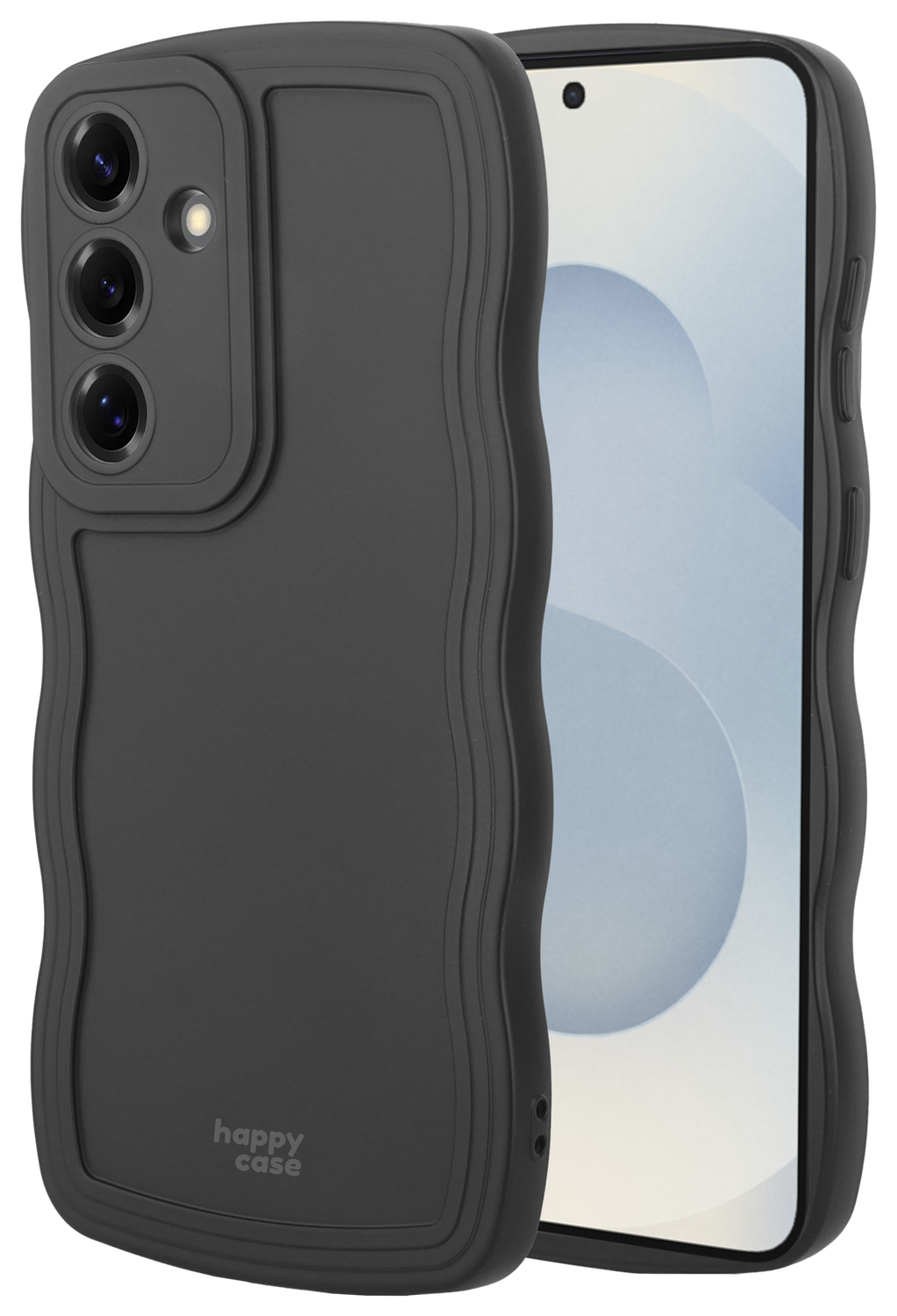 HappyCase Wavy Samsung Galaxy S25 Hoesje TPU Back Cover Zwart afbeelding 9