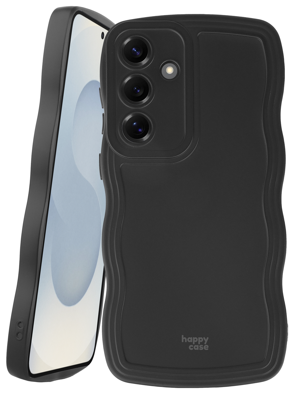 HappyCase Wavy Samsung Galaxy S25 Hoesje TPU Back Cover Zwart afbeelding 11