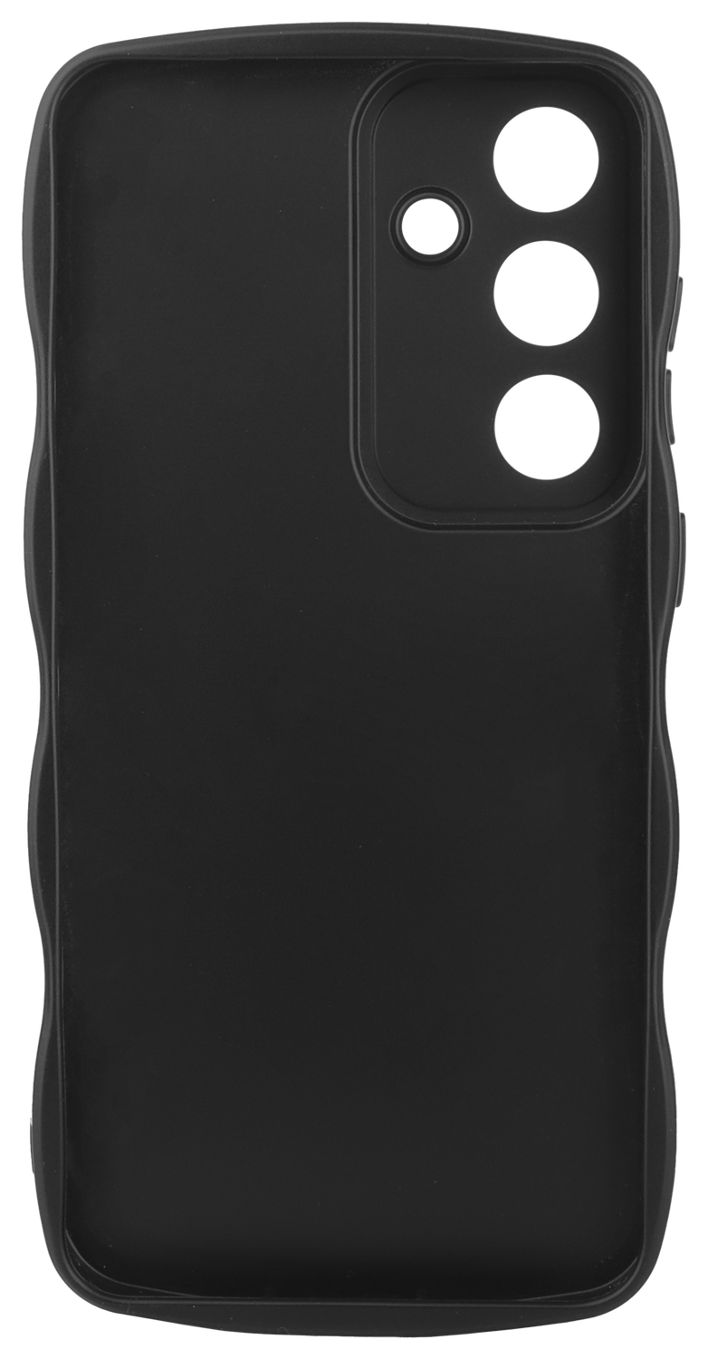 HappyCase Wavy Samsung Galaxy S25 Hoesje TPU Back Cover Zwart afbeelding 3