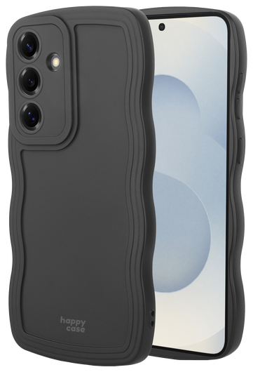 HappyCase Wavy Samsung Galaxy S25 Hoesje TPU Back Cover Zwart afbeelding 9