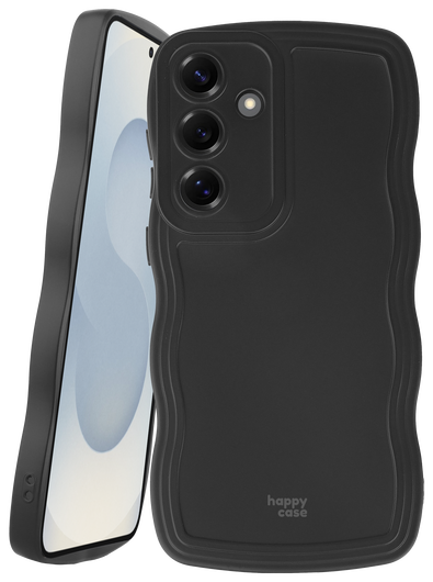 HappyCase Wavy Samsung Galaxy S25 Hoesje TPU Back Cover Zwart afbeelding 11
