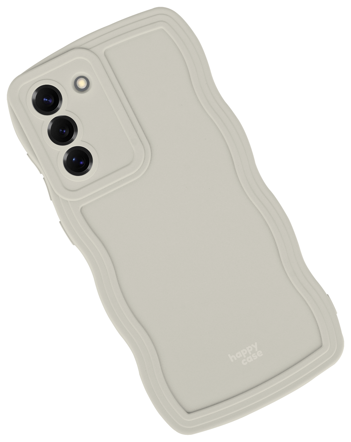 HappyCase Wavy Samsung Galaxy S25 Hoesje TPU Back Cover Beige afbeelding 12