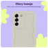 HappyCase Wavy Samsung Galaxy S25 Hoesje TPU Back Cover Beige afbeelding 3