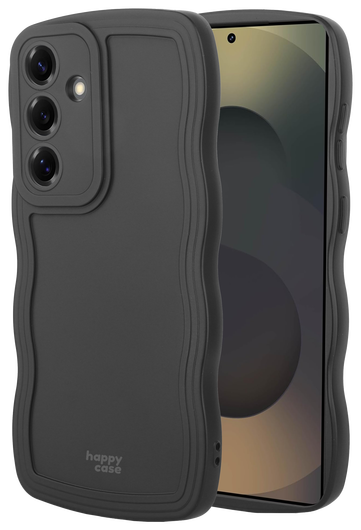 HappyCase Wavy Samsung Galaxy S25 Plus Hoesje TPU Back Cover Zwart afbeelding 9