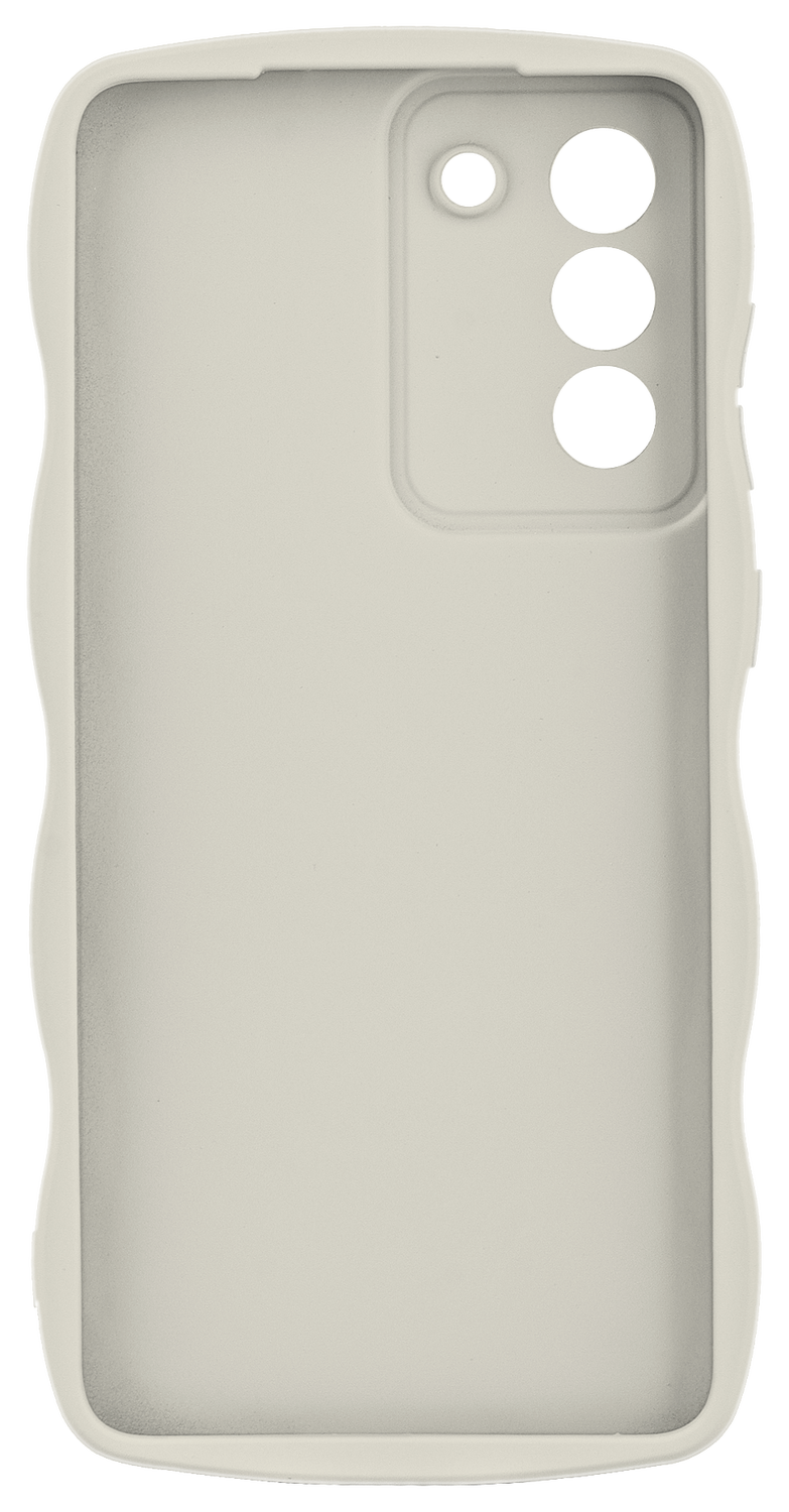 HappyCase Wavy Samsung Galaxy S25 Plus Hoesje TPU Back Cover Beige afbeelding 3
