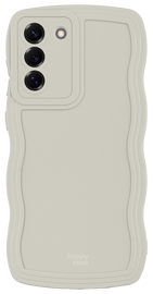 HappyCase Wavy Samsung Galaxy S25 Plus Hoesje TPU Back Cover Beige afbeelding