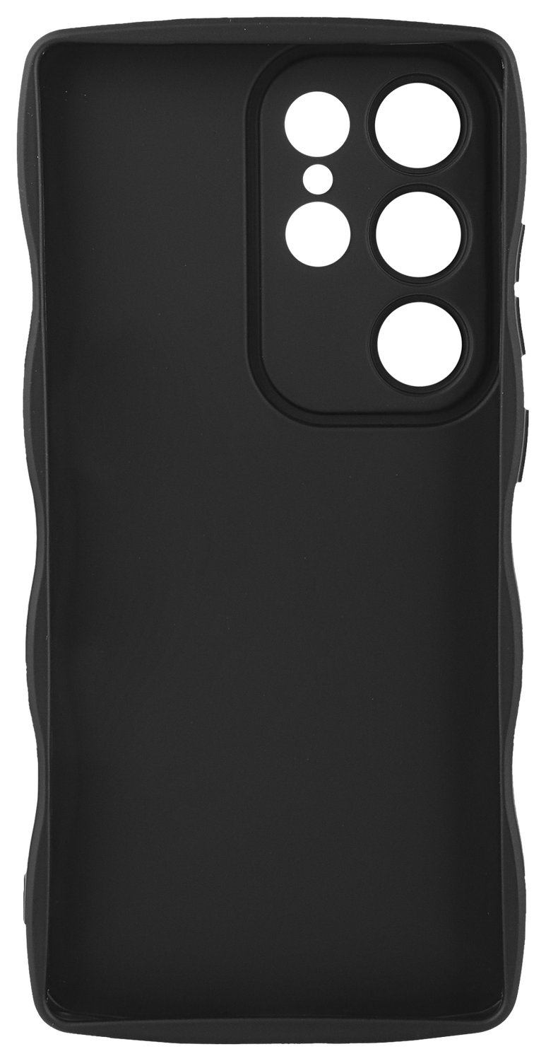 HappyCase Wavy Samsung Galaxy S25 Ultra Hoesje TPU Back Cover Zwart afbeelding 4