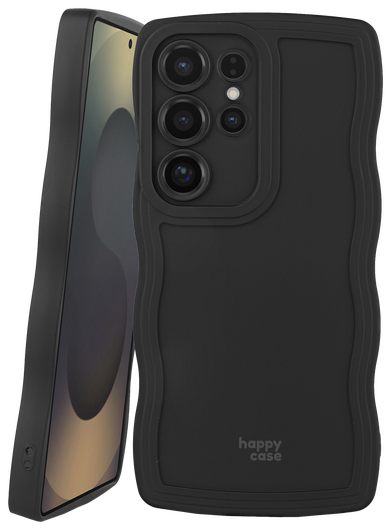 HappyCase Wavy Samsung Galaxy S25 Ultra Hoesje TPU Back Cover Zwart afbeelding 10