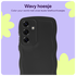 HappyCase Wavy Samsung Galaxy S24 Hoesje TPU Back Cover Zwart afbeelding 3