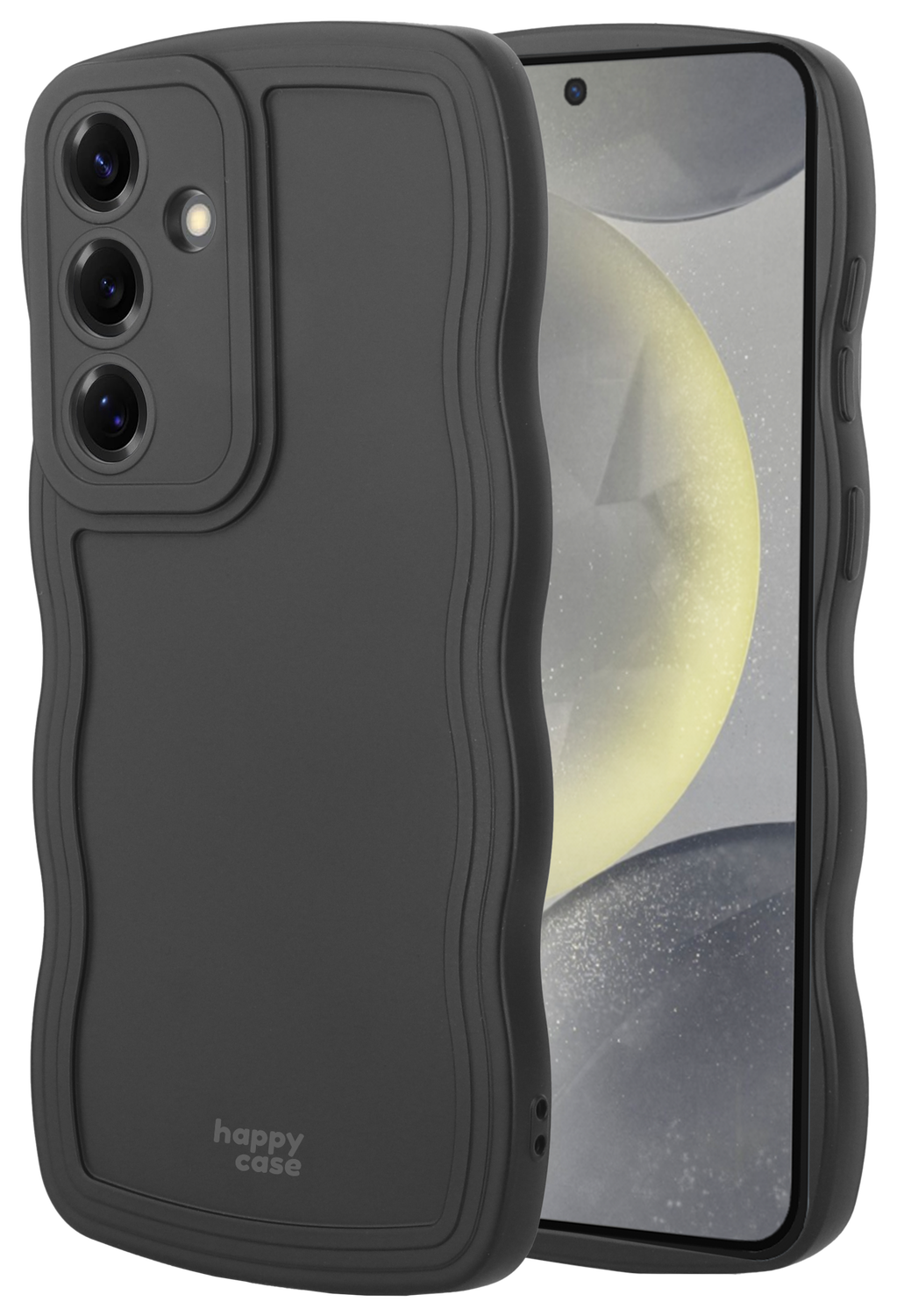 HappyCase Wavy Samsung Galaxy S24 Plus Hoesje TPU Back Cover Zwart afbeelding 9