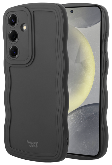 HappyCase Wavy Samsung Galaxy S24 Plus Hoesje TPU Back Cover Zwart afbeelding 9