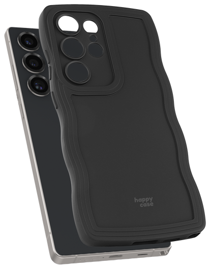 HappyCase Wavy Samsung Galaxy S24 Ultra Hoesje TPU Back Cover Zwart afbeelding 11