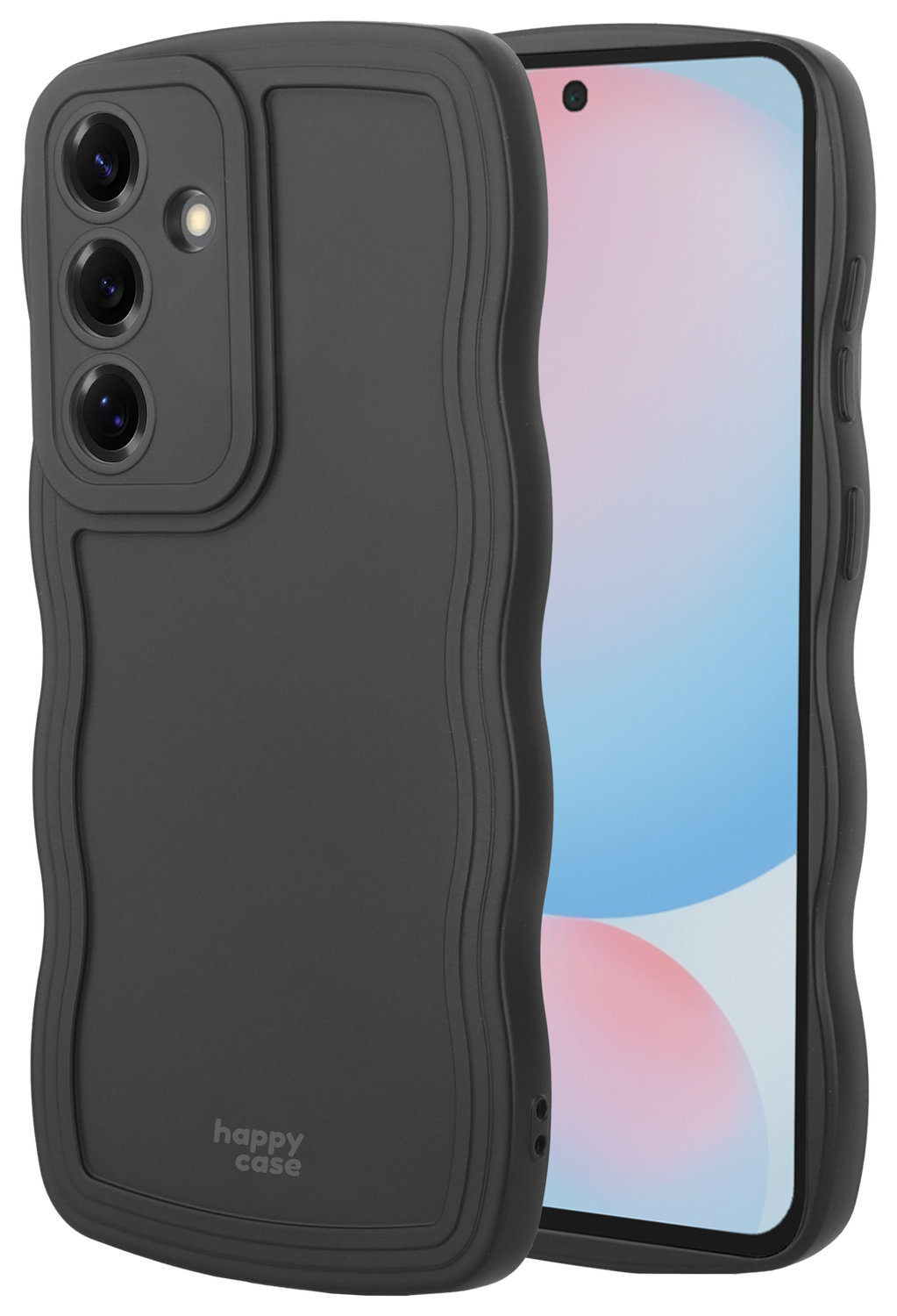 HappyCase Wavy Samsung Galaxy S24 FE Hoesje TPU Back Cover Zwart afbeelding 9