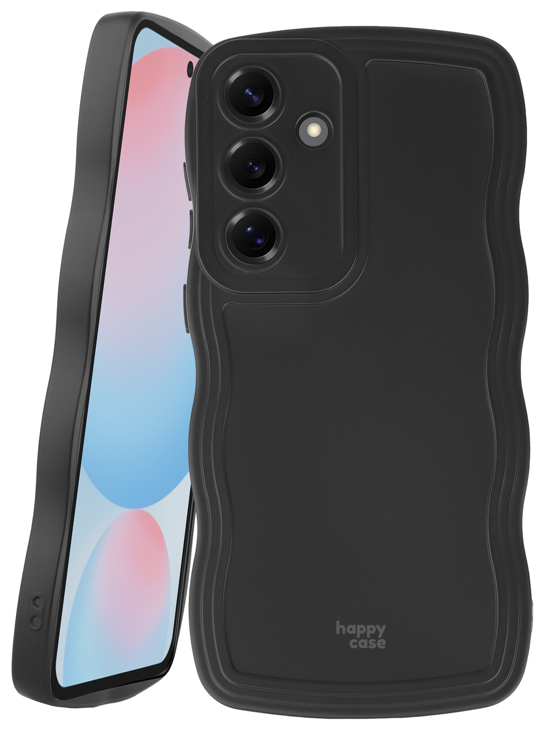 HappyCase Wavy Samsung Galaxy S24 FE Hoesje TPU Back Cover Zwart afbeelding 11
