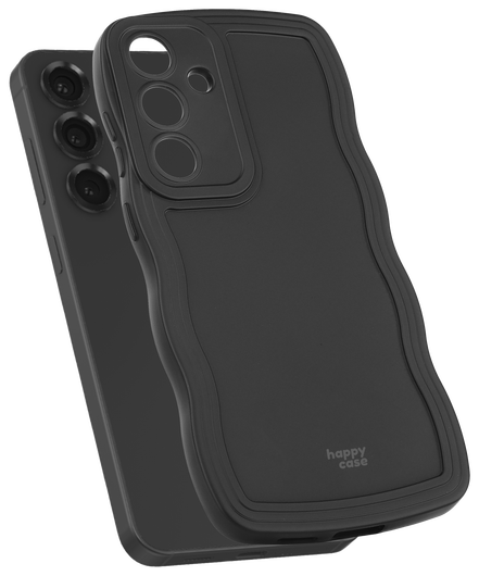 HappyCase Wavy Samsung Galaxy S24 FE Hoesje TPU Back Cover Zwart afbeelding 8