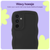 HappyCase Wavy Samsung Galaxy S24 FE Hoesje TPU Back Cover Zwart afbeelding 3