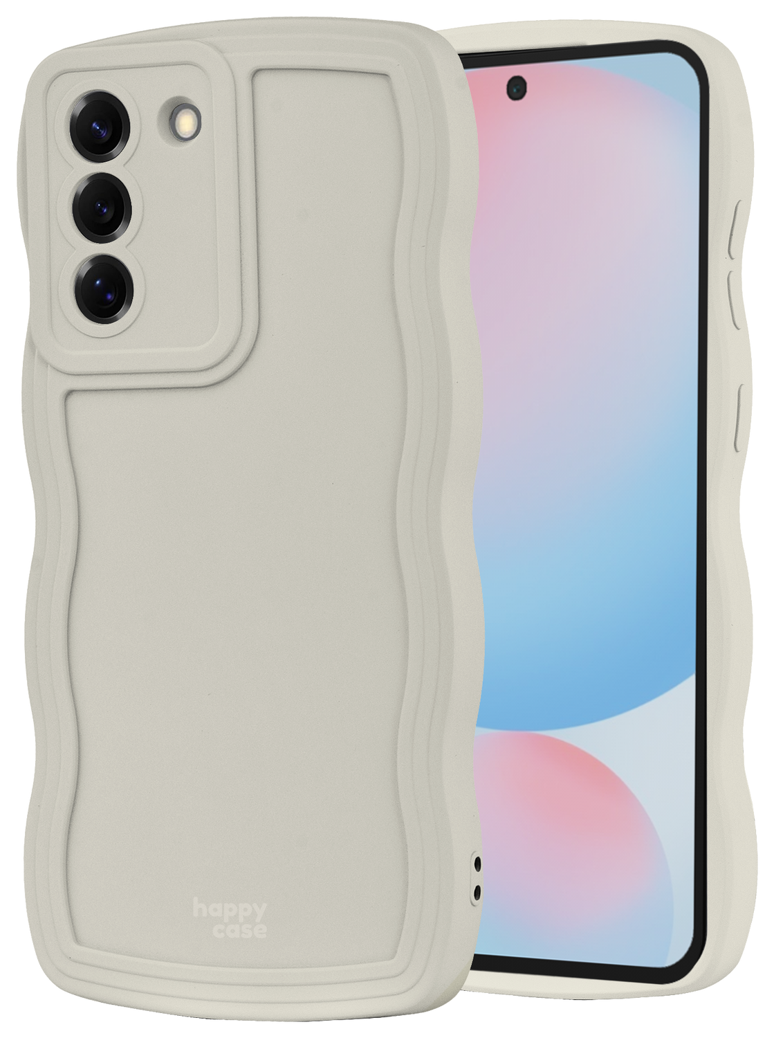 HappyCase Wavy Samsung Galaxy S24 FE Hoesje TPU Back Cover Beige afbeelding 9