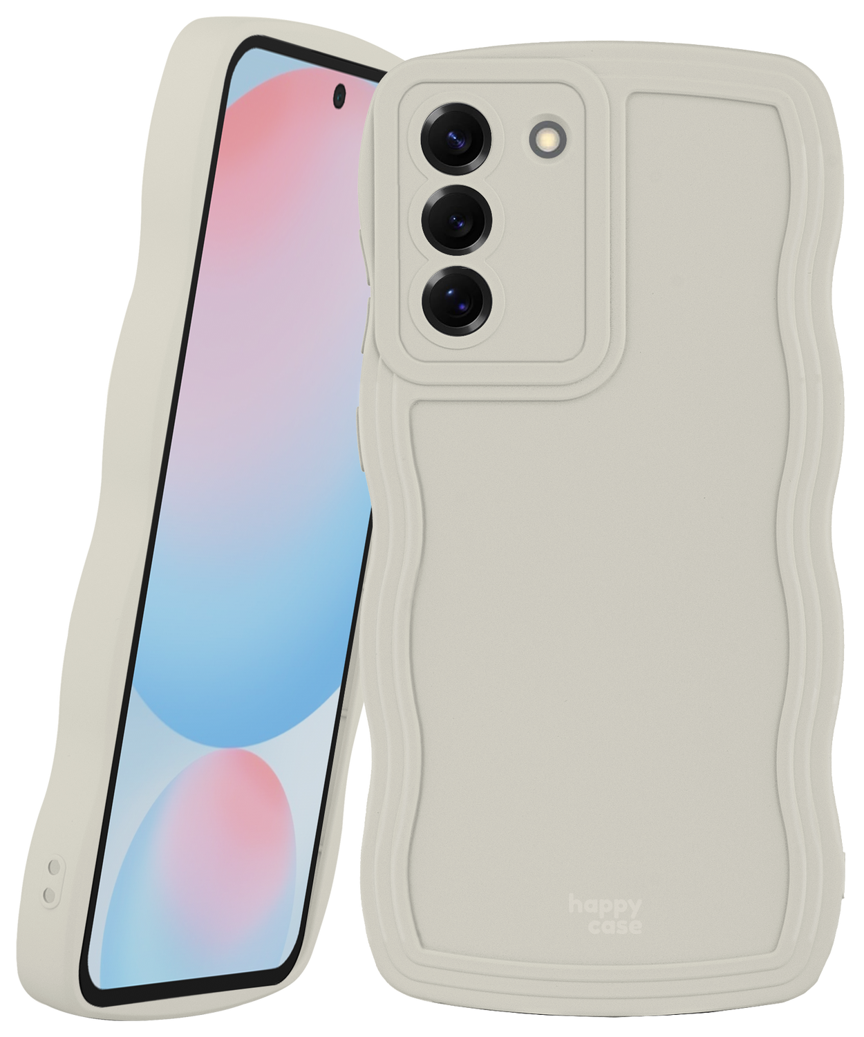 HappyCase Wavy Samsung Galaxy S24 FE Hoesje TPU Back Cover Beige afbeelding 11