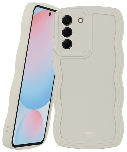 HappyCase Wavy Samsung Galaxy S24 FE Hoesje TPU Back Cover Beige afbeelding 11