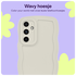 HappyCase Wavy Samsung Galaxy S24 FE Hoesje TPU Back Cover Beige afbeelding 1