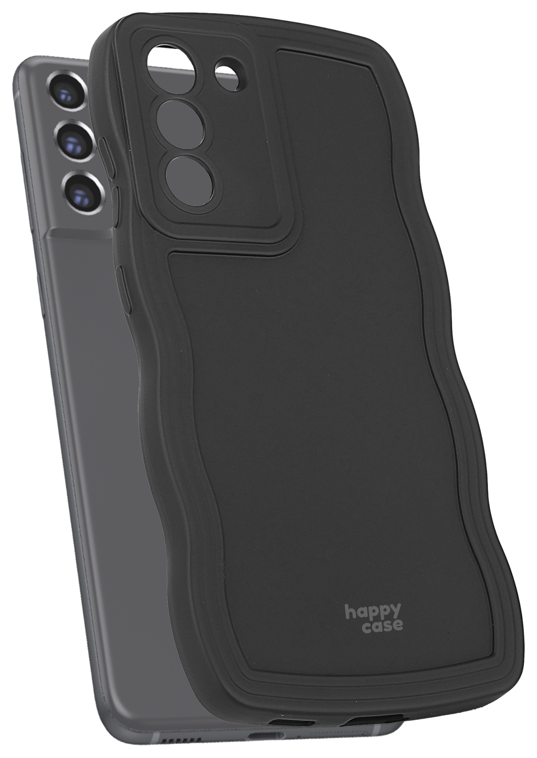 HappyCase Wavy Samsung Galaxy S21 FE Hoesje TPU Back Cover Zwart afbeelding 11
