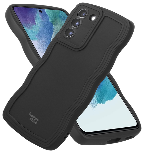 HappyCase Wavy Samsung Galaxy S21 FE Hoesje TPU Back Cover Zwart afbeelding 10