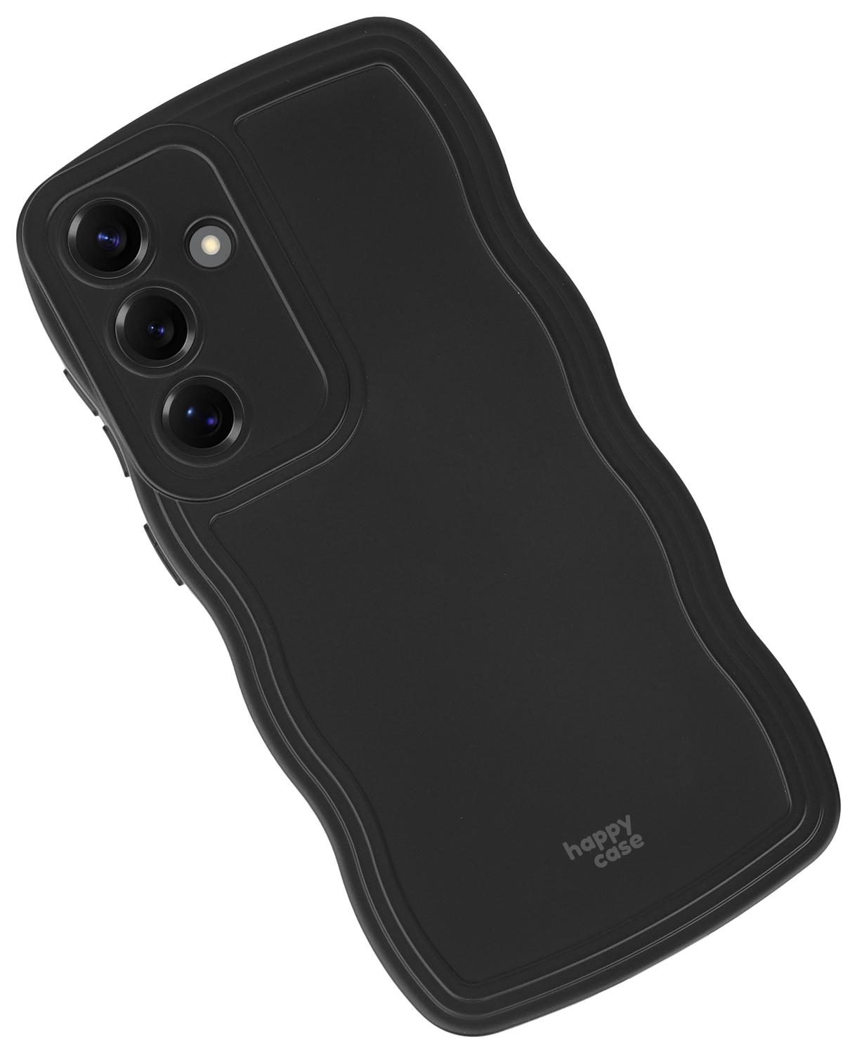 HappyCase Wavy Samsung Galaxy A55 Hoesje TPU Back Cover Zwart afbeelding 12