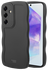 HappyCase Wavy Samsung Galaxy A55 Hoesje TPU Back Cover Zwart afbeelding 2