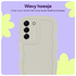 HappyCase Wavy Samsung Galaxy A55 Hoesje TPU Back Cover Beige afbeelding 3