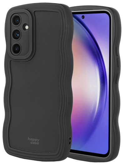 HappyCase Wavy Samsung Galaxy A54 Hoesje TPU Back Cover Zwart afbeelding 10