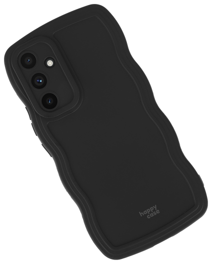 HappyCase Wavy Samsung Galaxy A54 Hoesje TPU Back Cover Zwart afbeelding 12