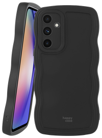 HappyCase Wavy Samsung Galaxy A54 Hoesje TPU Back Cover Zwart afbeelding