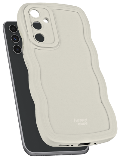 HappyCase Wavy Samsung Galaxy A54 Hoesje TPU Back Cover Beige afbeelding 10