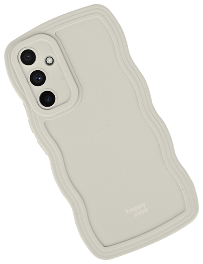 HappyCase Wavy Samsung Galaxy A54 Hoesje TPU Back Cover Beige afbeelding 12