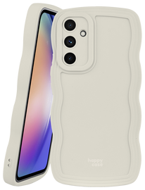 HappyCase Wavy Samsung Galaxy A54 Hoesje TPU Back Cover Beige