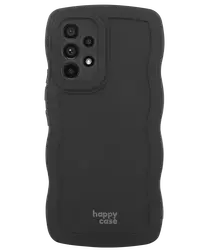 HappyCase Wavy Samsung Galaxy A53 Hoesje TPU Back Cover Zwart afbeelding