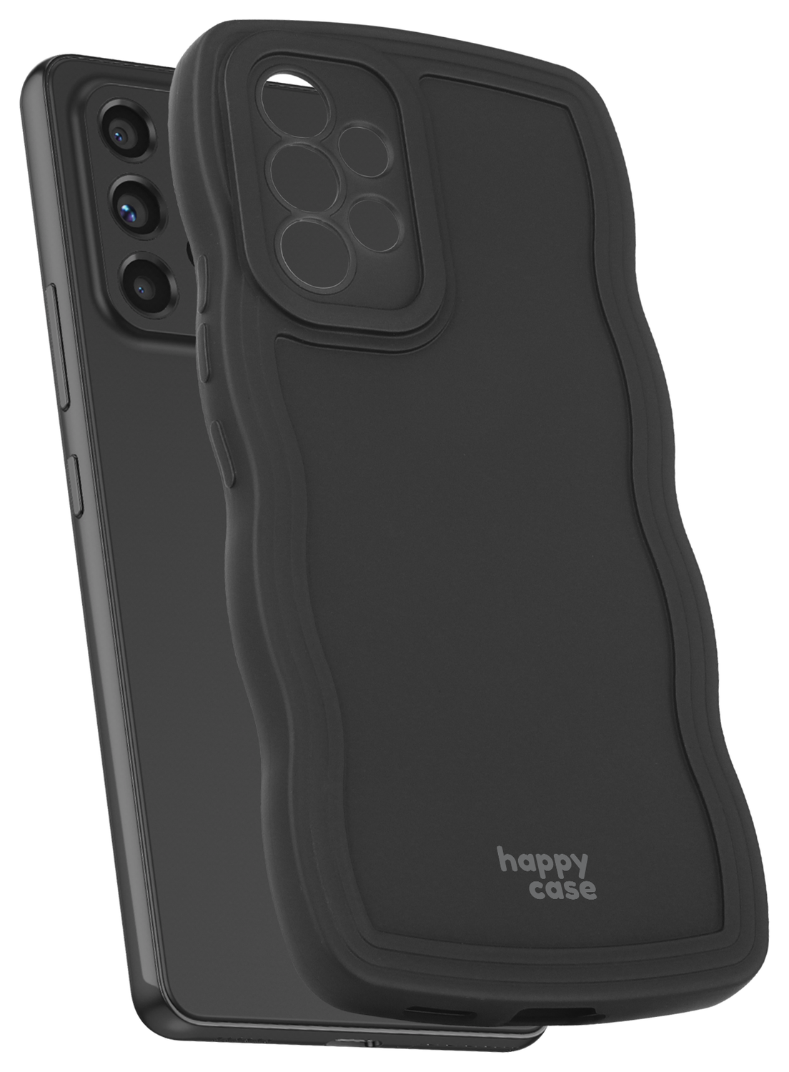 HappyCase Wavy Samsung Galaxy A53 Hoesje TPU Back Cover Zwart afbeelding 12