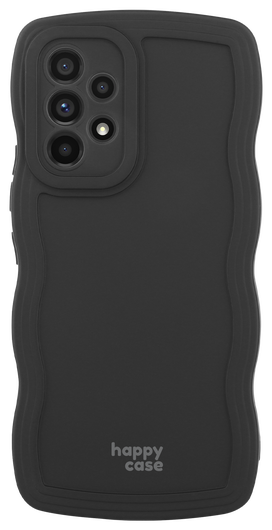 HappyCase Wavy Samsung Galaxy A53 Hoesje TPU Back Cover Zwart afbeelding 1