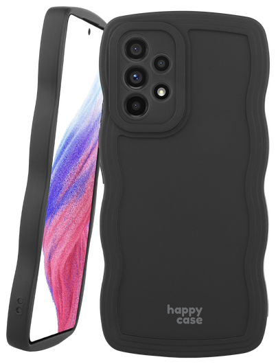 HappyCase Wavy Samsung Galaxy A53 Hoesje TPU Back Cover Zwart afbeelding 10