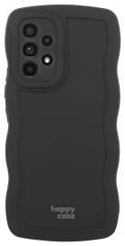 HappyCase Wavy Samsung Galaxy A53 Hoesje TPU Back Cover Zwart