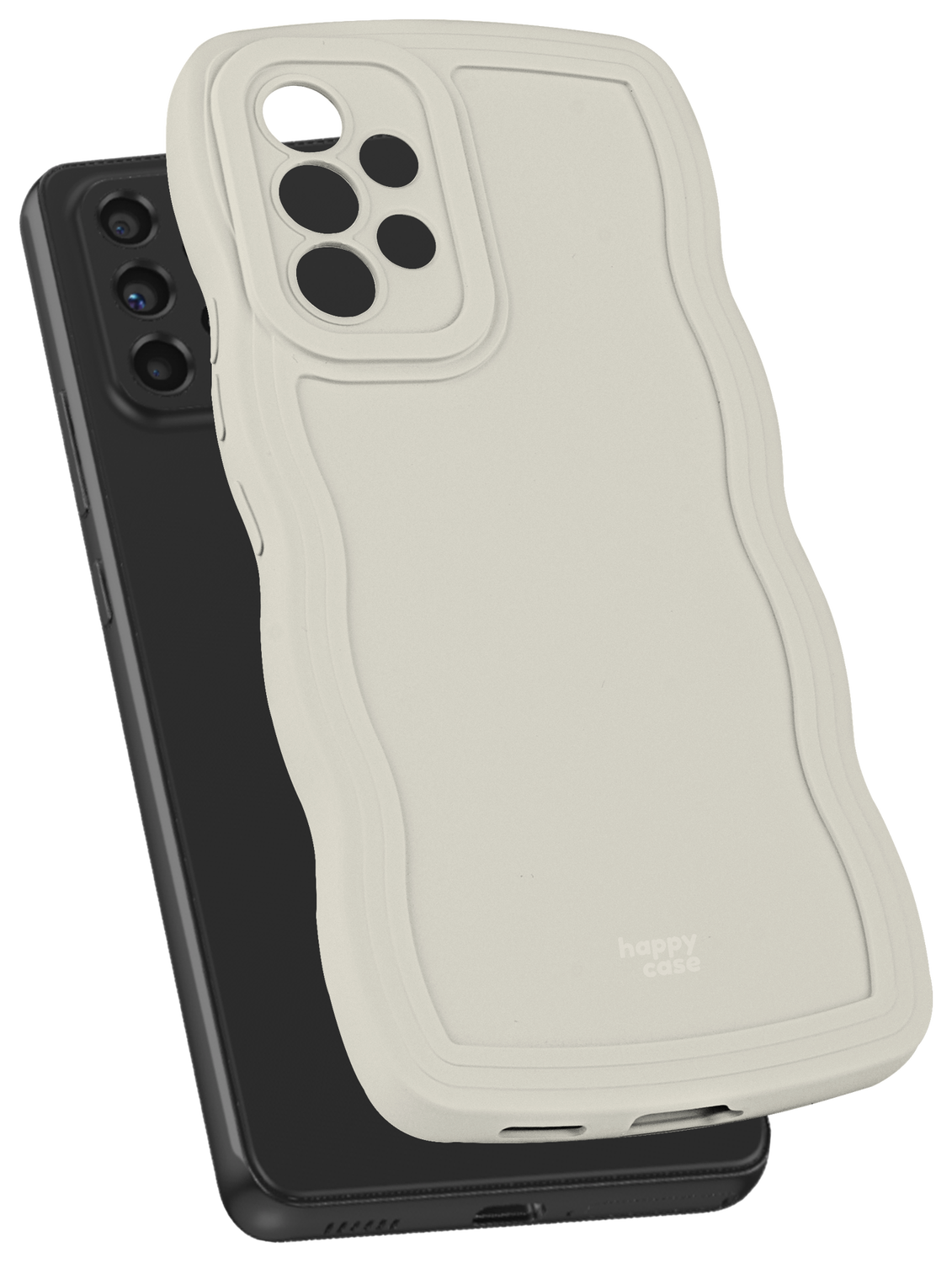 HappyCase Wavy Samsung Galaxy A53 Hoesje TPU Back Cover Beige afbeelding 8