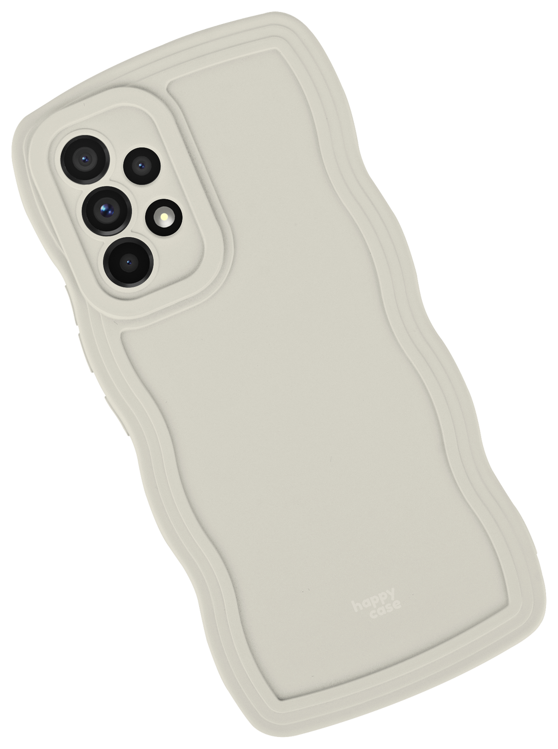 HappyCase Wavy Samsung Galaxy A53 Hoesje TPU Back Cover Beige afbeelding 12