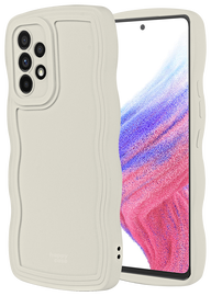 HappyCase Wavy Samsung Galaxy A53 Hoesje TPU Back Cover Beige