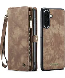 CaseMe 008 Samsung Galaxy A56 Hoesje 2-in-1 Book Case en Back Cover Bruin afbeelding